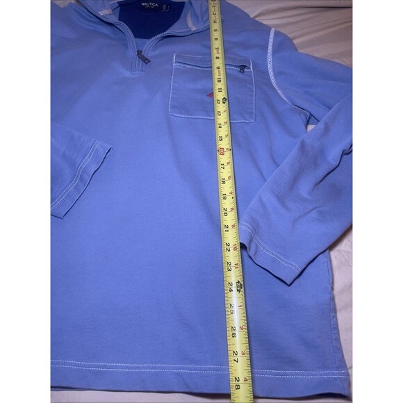Nautica 1/4 Zip Light Blue Pullover Men's Sz XL - Picture 7 of 10